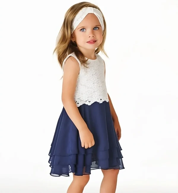 Bebe niña vestido espuma de mar