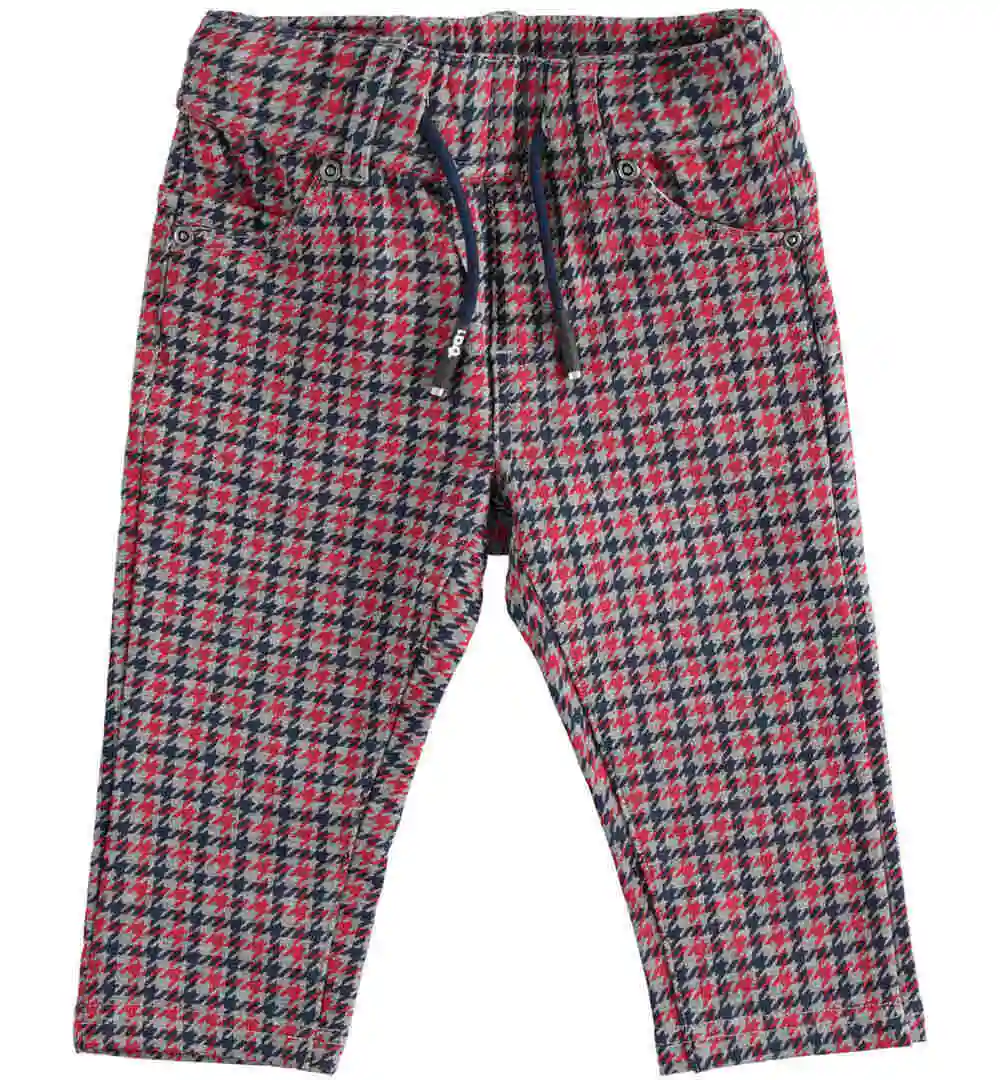 Pantalón enfelpado niño con estampado para de gallo 1 Pantalón enfelpado niño