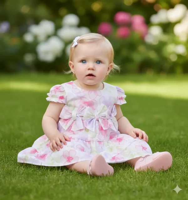 Vestido floral bebé niña