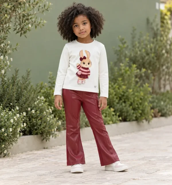 conjunto niña pantalón campana