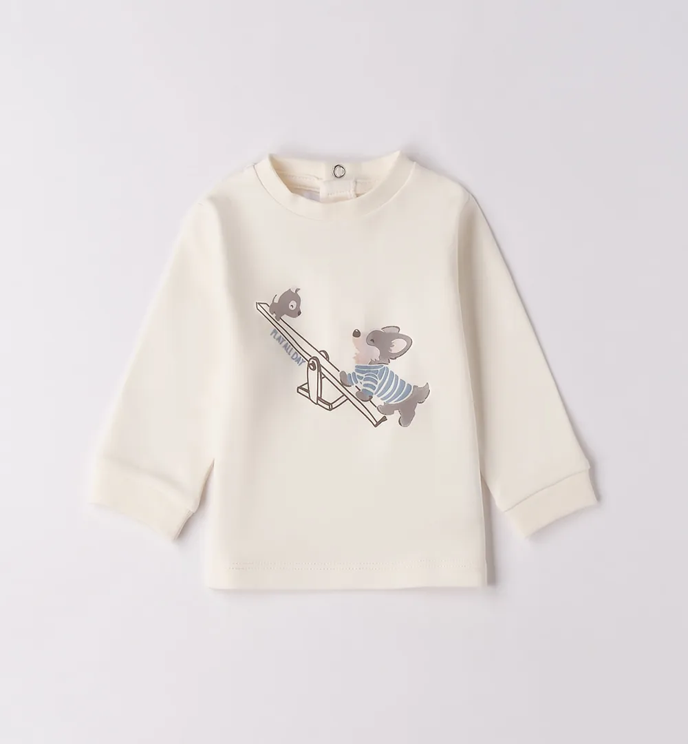 Conjunto bebé niño Minibanda con camiseta estampada y pantalón azul 3 Conjunto bebé niño Minibanda