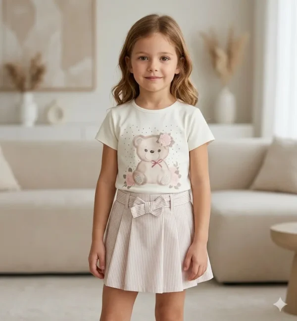 Conjunto niña con falda pantalón