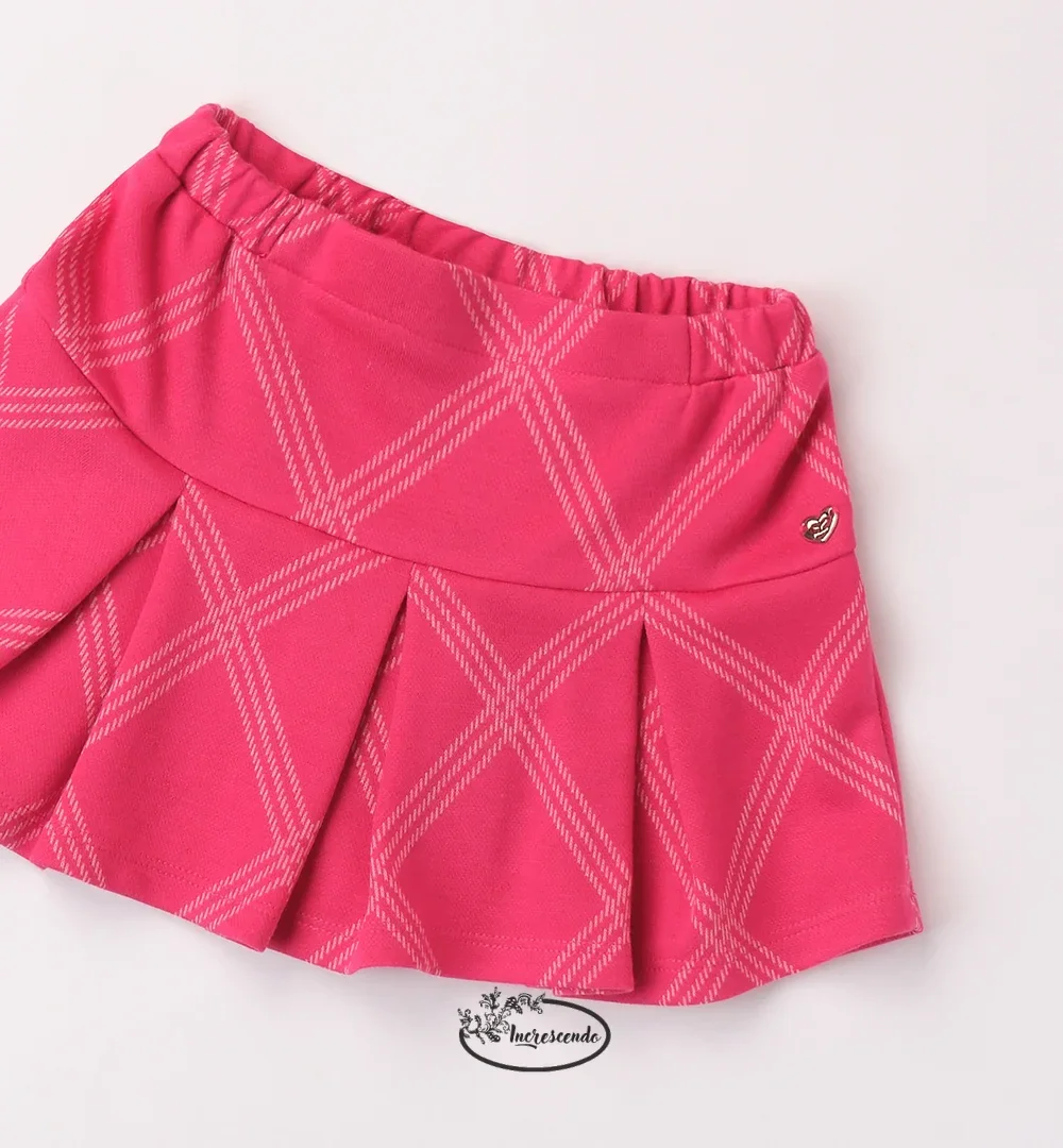 Falda punto niña fucsia Sarabanda 3 Falda punto niña