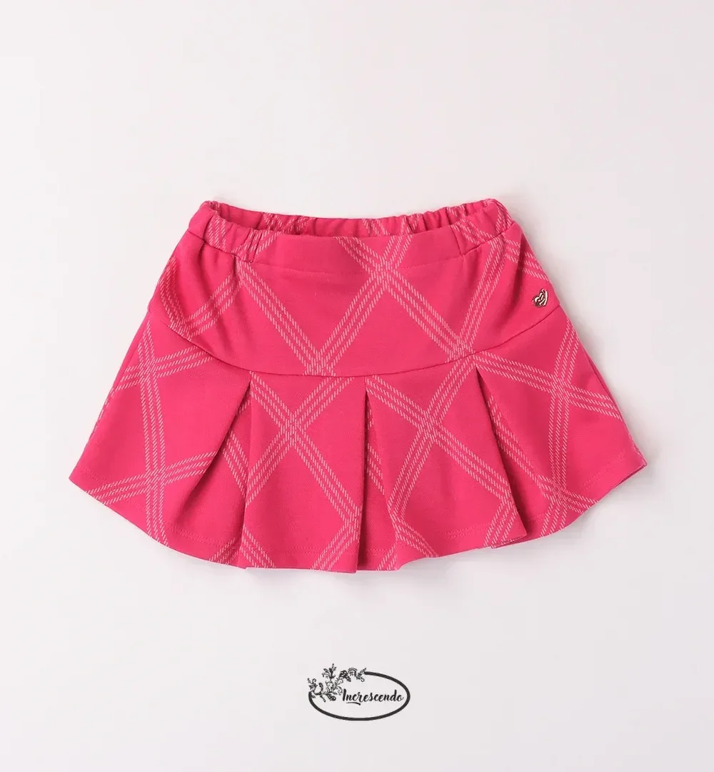 Falda punto niña fucsia Sarabanda 4 Falda punto niña