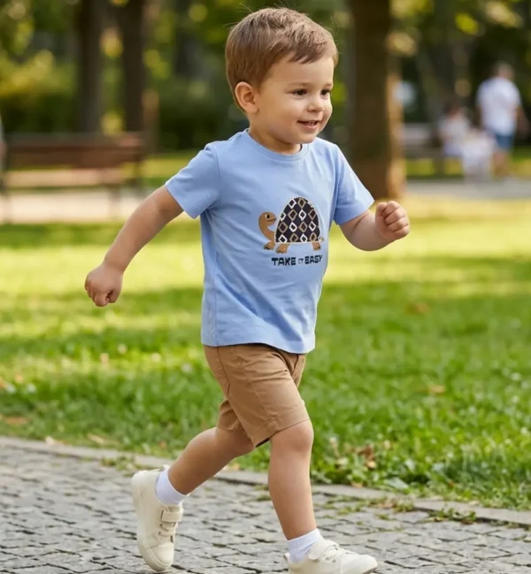 Conjunto bebé niño manga corta y bermuda