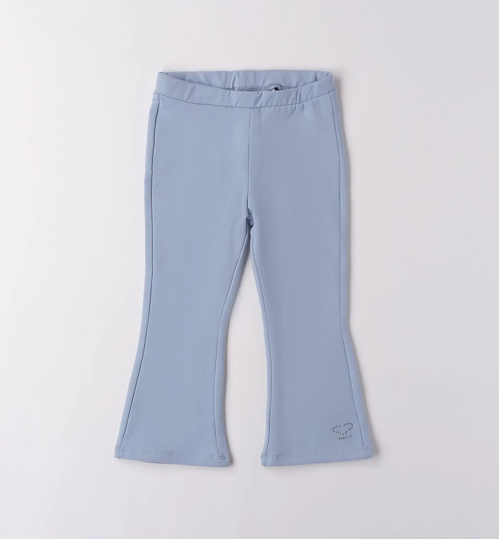 Pantalón campana bebé niña azul Sarabanda 1 Pantalón campana bebé niña