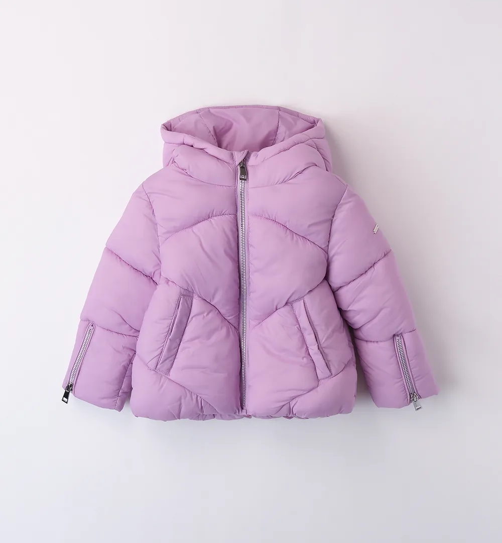 Anorak niña con capucha lila iDO 1 anorak niña con capucha