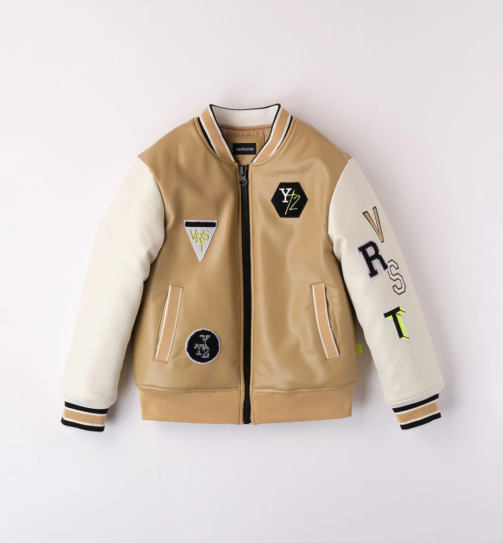 Chaqueta bomber polipiel Sarabanda camel 1 chaqueta bomber polipiel