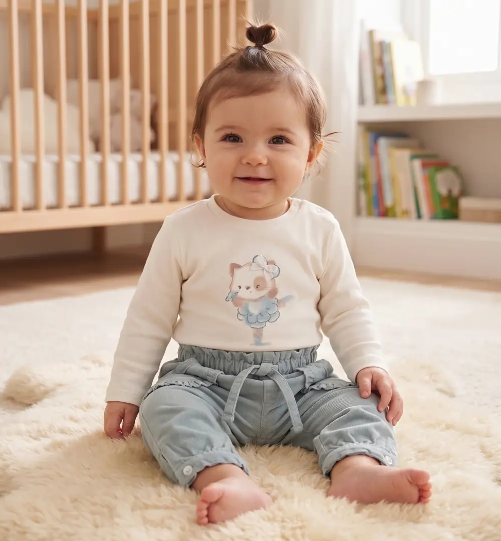 conjunto bebé niña con pantalón micropana Conjunto bebé niña con pantalón micropana