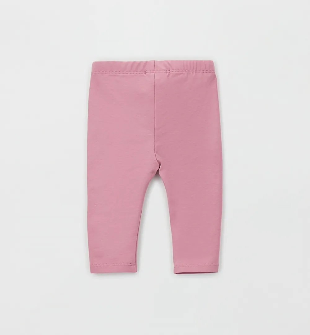 Conjunto bebé niña iDO rosa con camiseta estampada y leggings 8 Conjunto bebé niña rosa