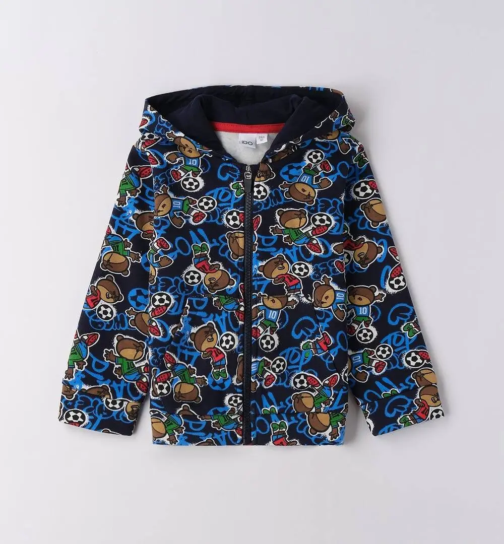 Conjunto chándal bebé niño iDO con sudadera estampada y pantalón azul marino 3 Conjunto chándal bebé niño