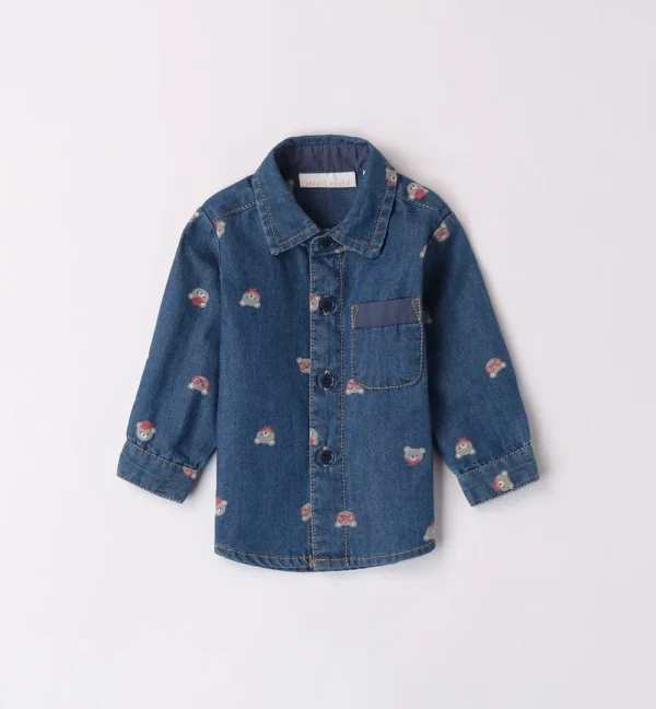 Camisa denim bebé niño estampada