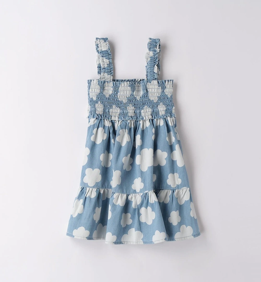 Vestido de algodón para niña ''Nubes del Cielo'' 3 Vestido de algodón para niña