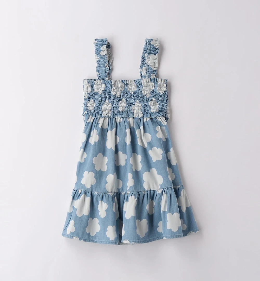 Vestido de algodón para niña ''Nubes del Cielo'' 5 Vestido de algodón para niña
