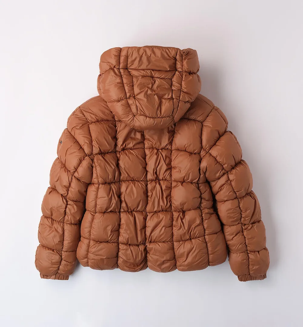 Anorak chica Ido marrón acolchado con capucha 4 Anorak chica ido