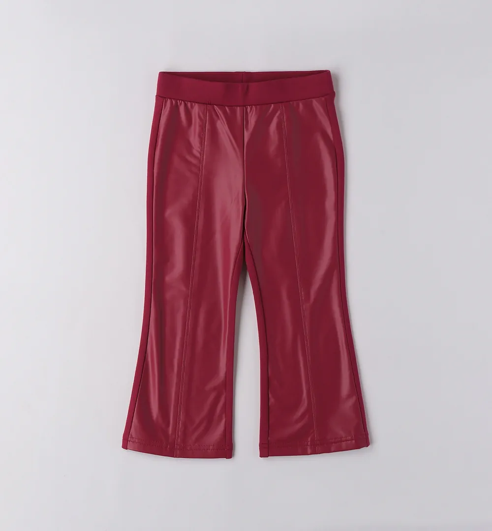 Conjunto niña pantalón campana granate y camiseta Sarabanda 6 conjunto niña pantalón campana