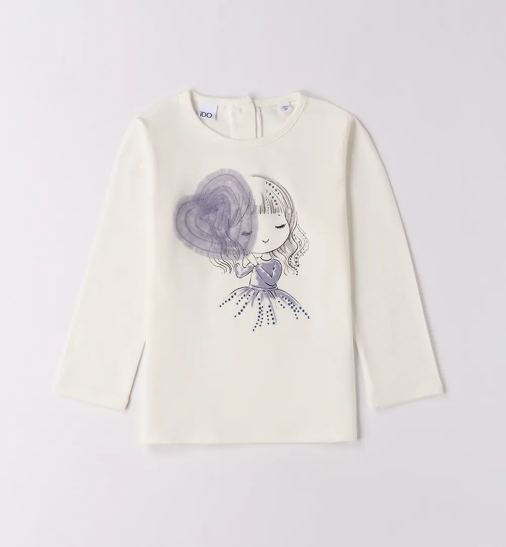 Conjunto niña lila con camiseta ilustrada iDO 3 Conjunto niña lila