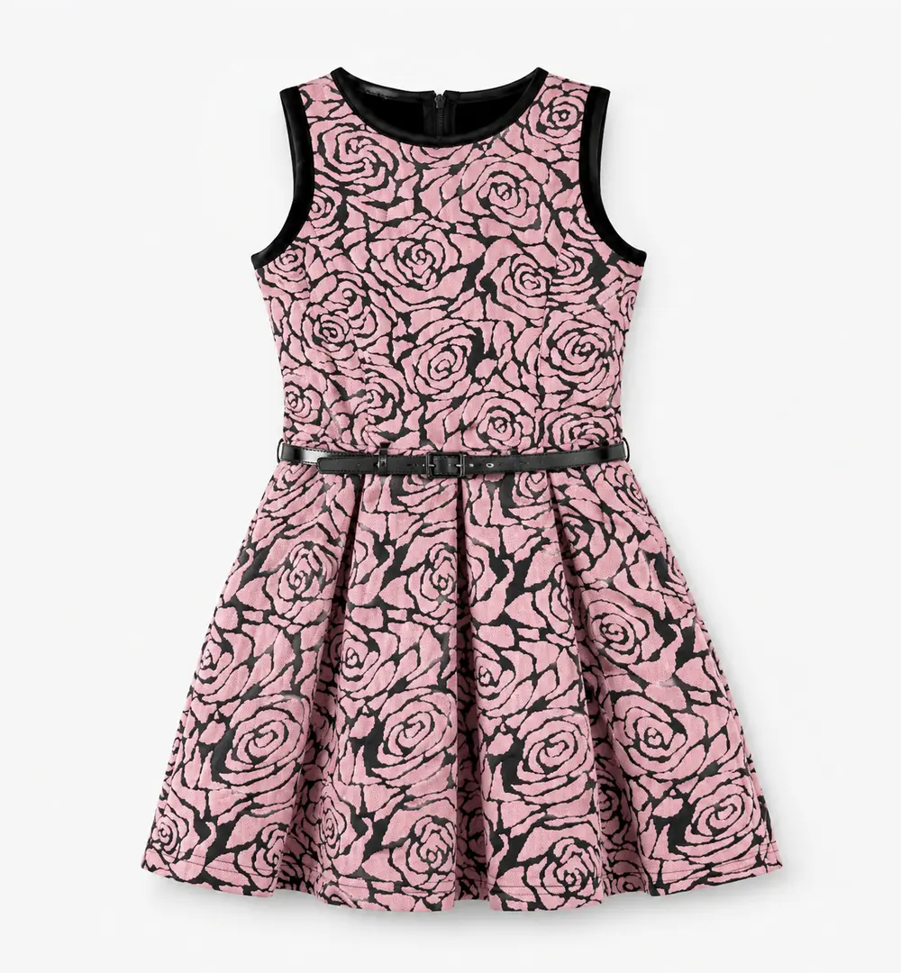Vestido de vestir chica con rosas de Sarabanda 3 Vestido de vestir chica