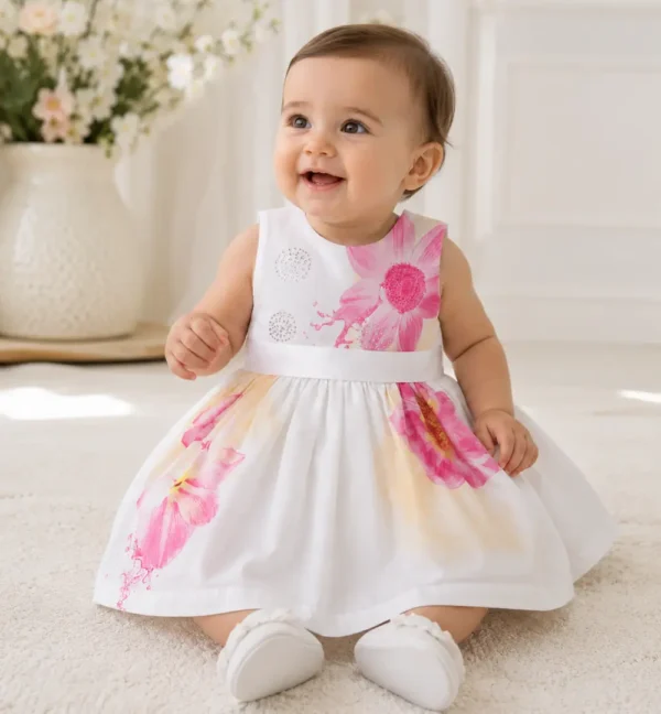 Vestido ceremonia bebé niña floral